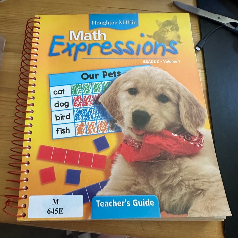 Houghton Mifflin Math Expressions Grade K Teachers Guide Resource Homework Set